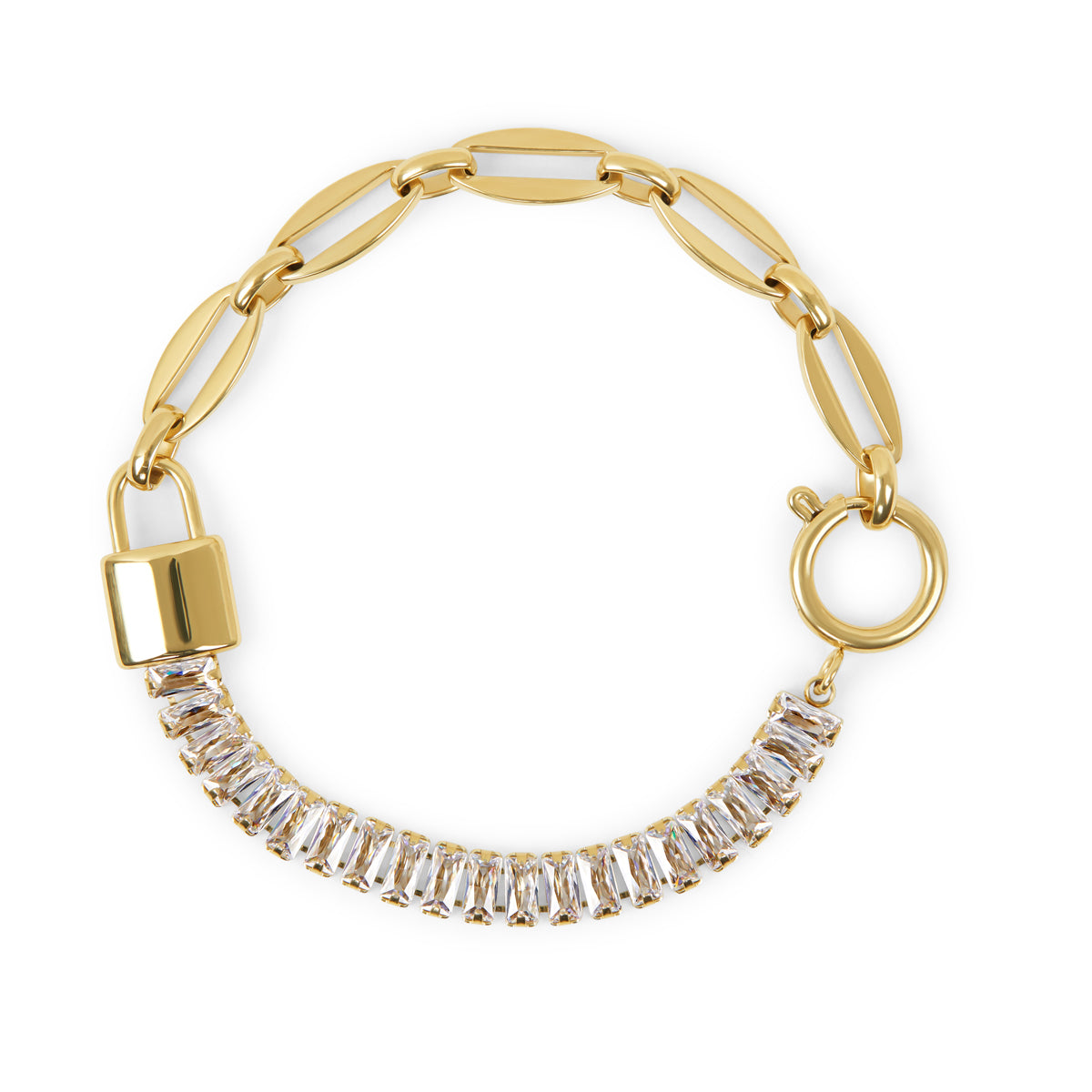 Cordelia Kontrast-Kettenarmband - Gold