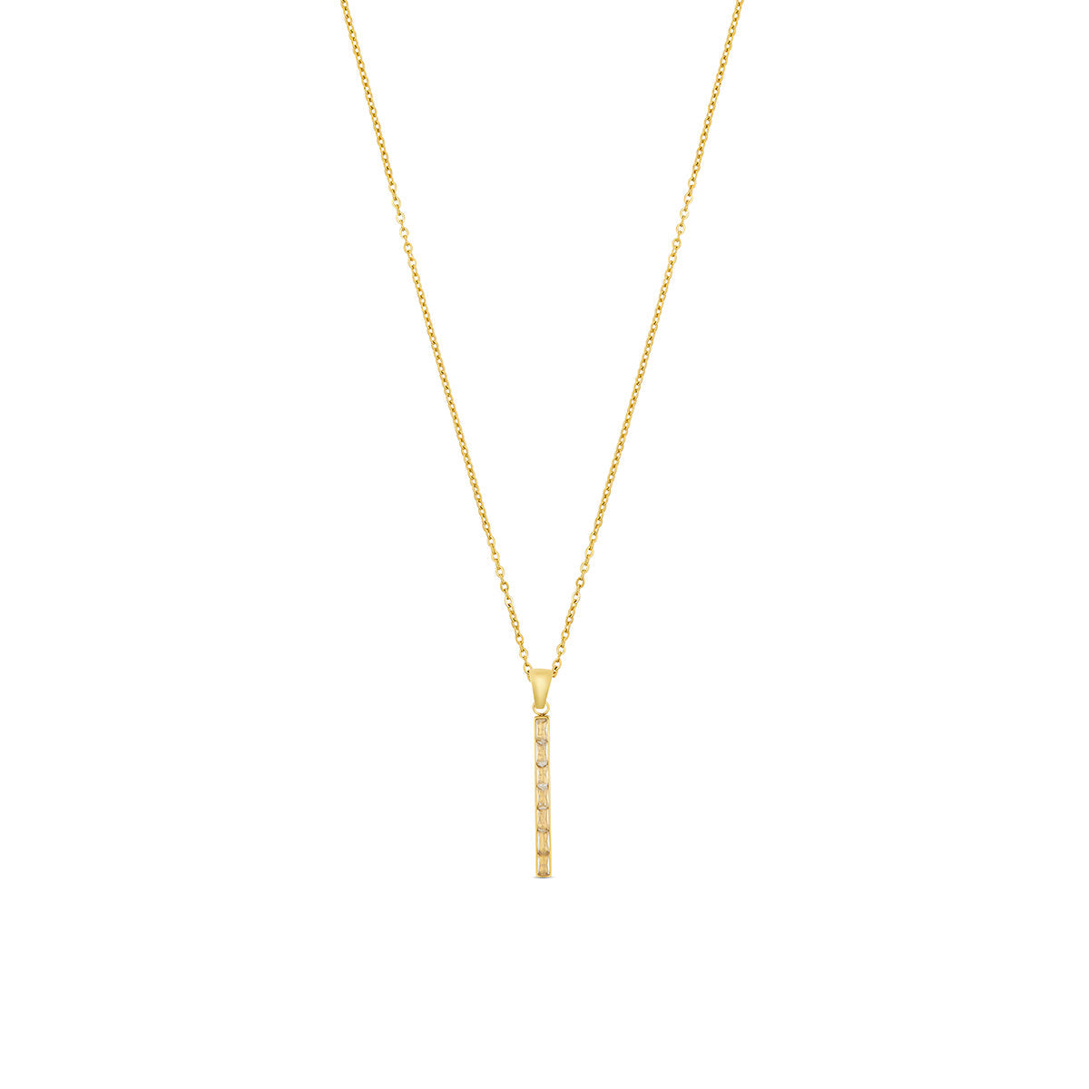Halskette mit Steinbarren-Anhänger – Gold