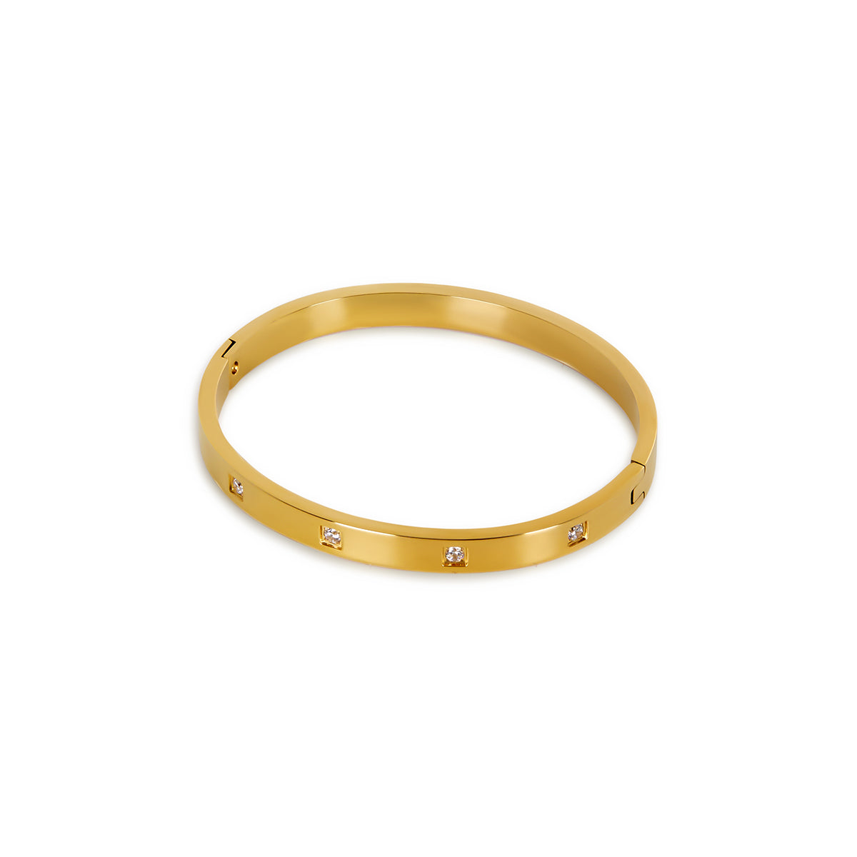Armband mit Boxsteinen - Gold