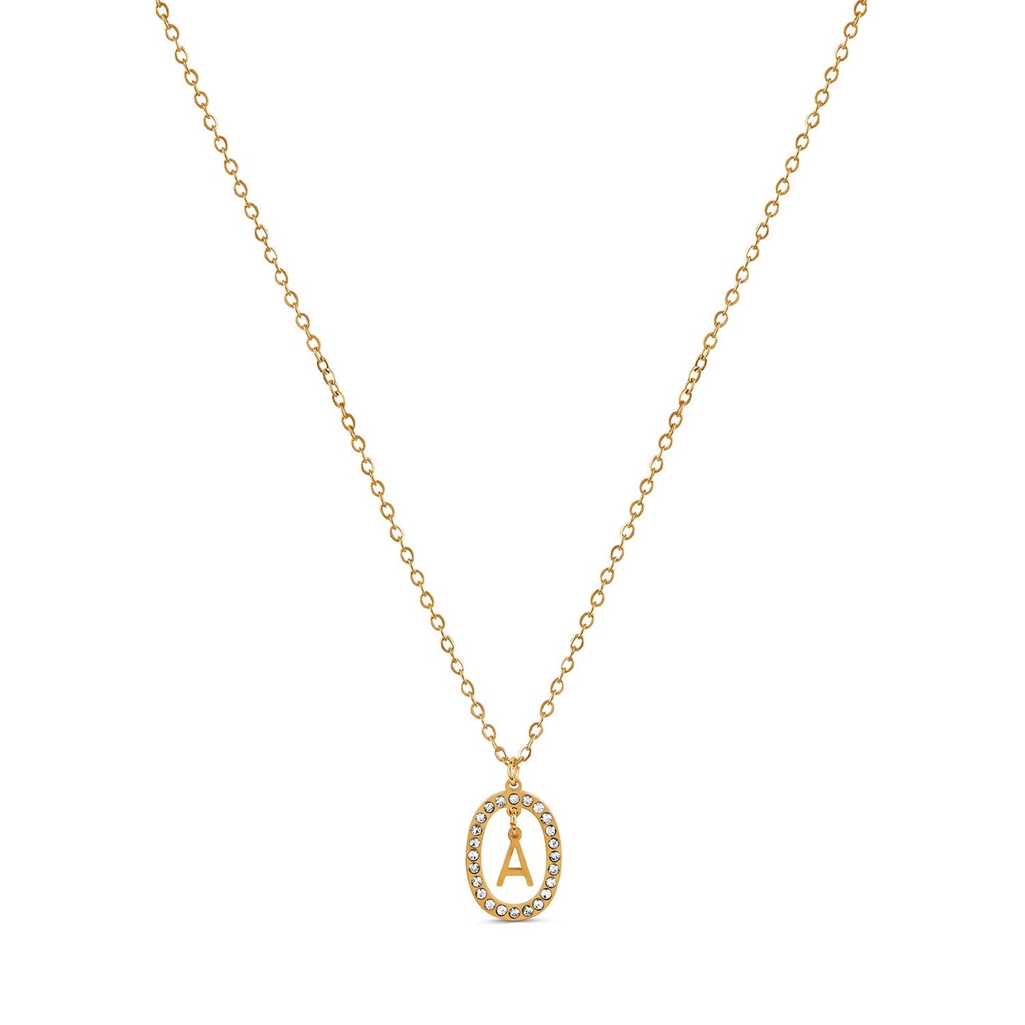 Chandelier Initial Necklace - Gold