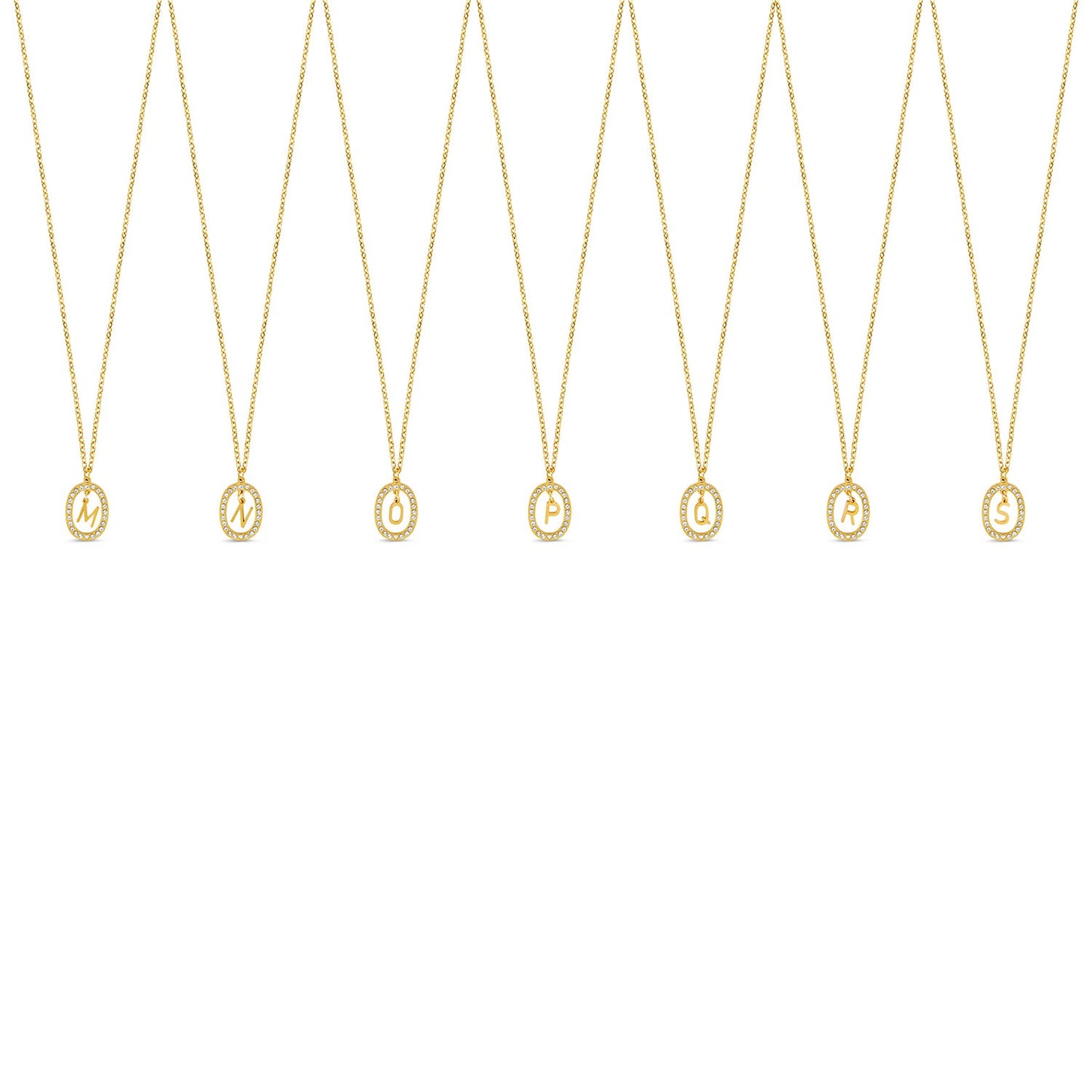 Chandelier Initial Necklace - Gold