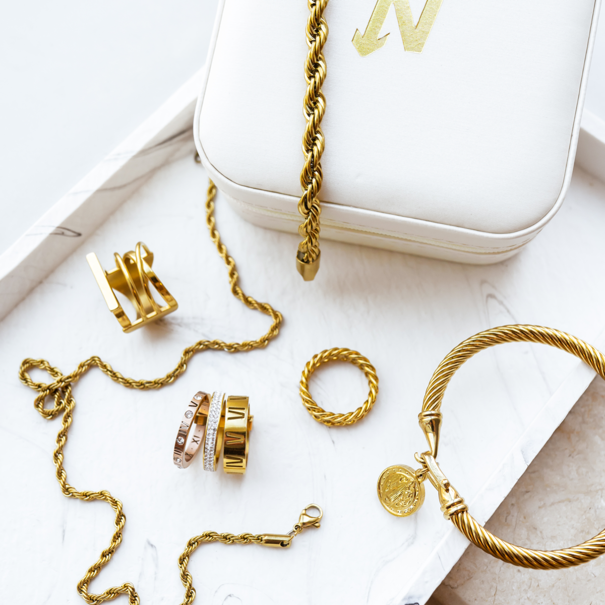 Kordelkettenarmband - Gold