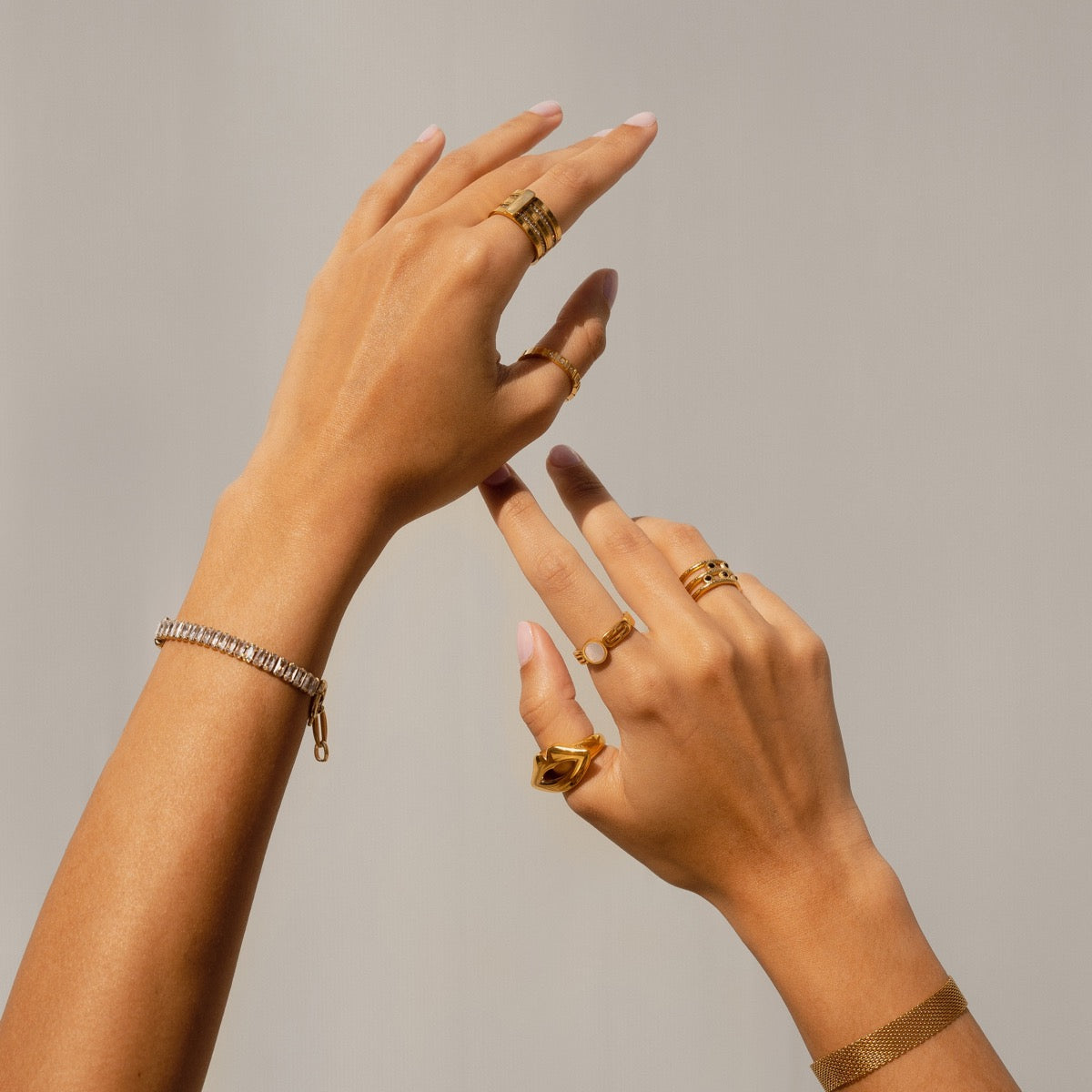 Cordelia Kontrast-Kettenarmband - Gold