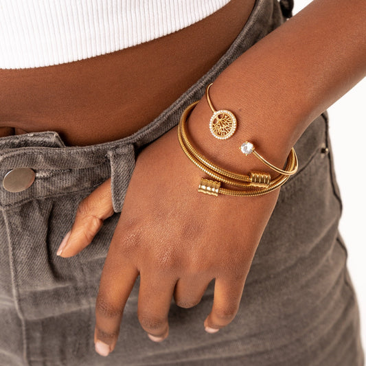 Twister Armreif - Gold