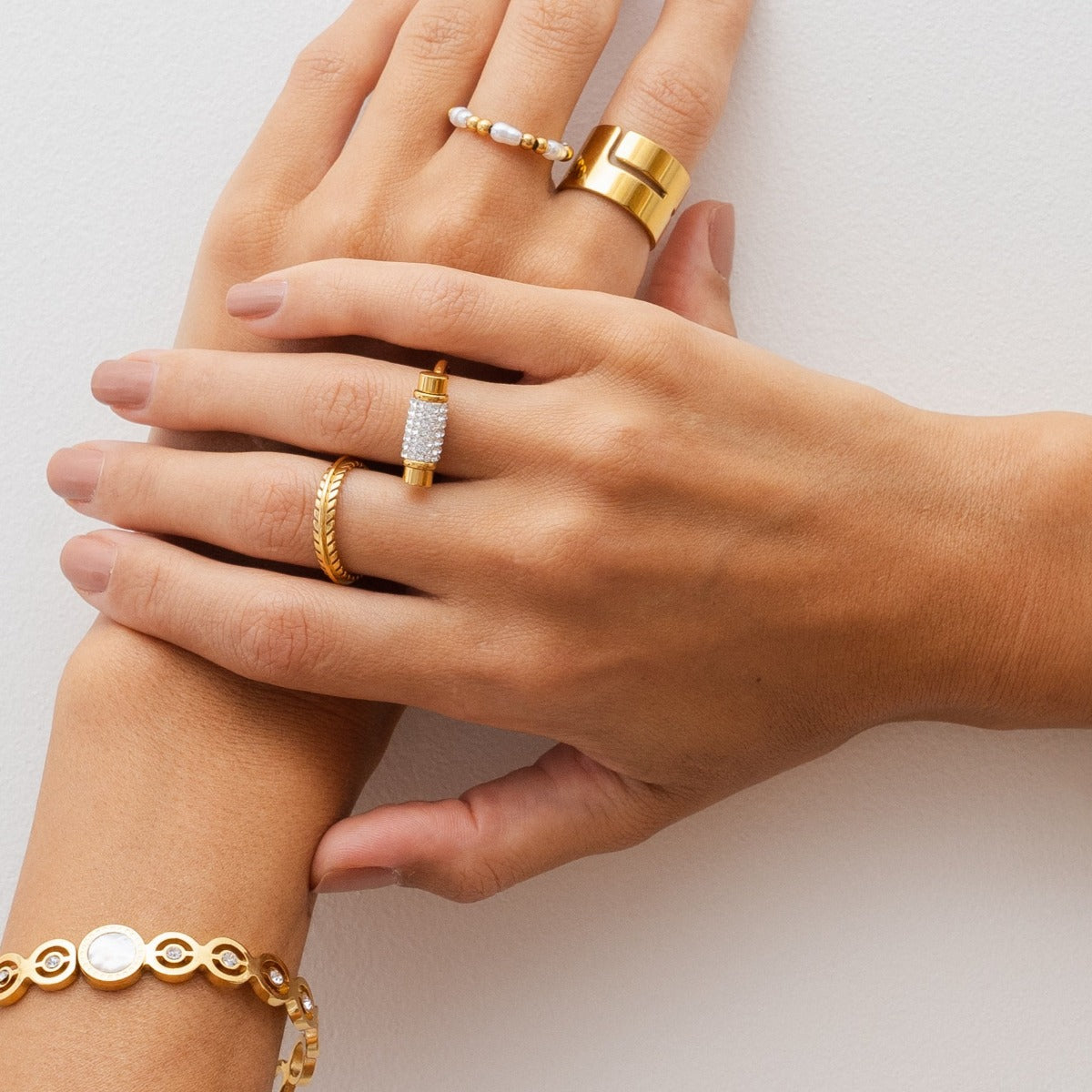Glitzernder Zappelring - Gold