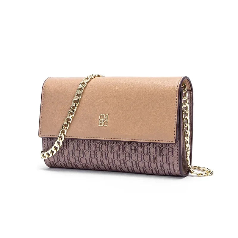 CH Exquisite Craftsmanship Women's Crossbody Bag Light Luxury Design Chain Bag Letter Elements Color Blocked Women's Chain Bag