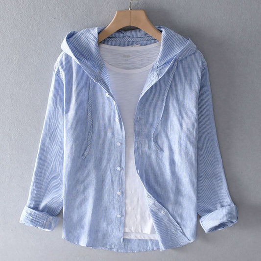 Nova Linen Pullover Hoodie