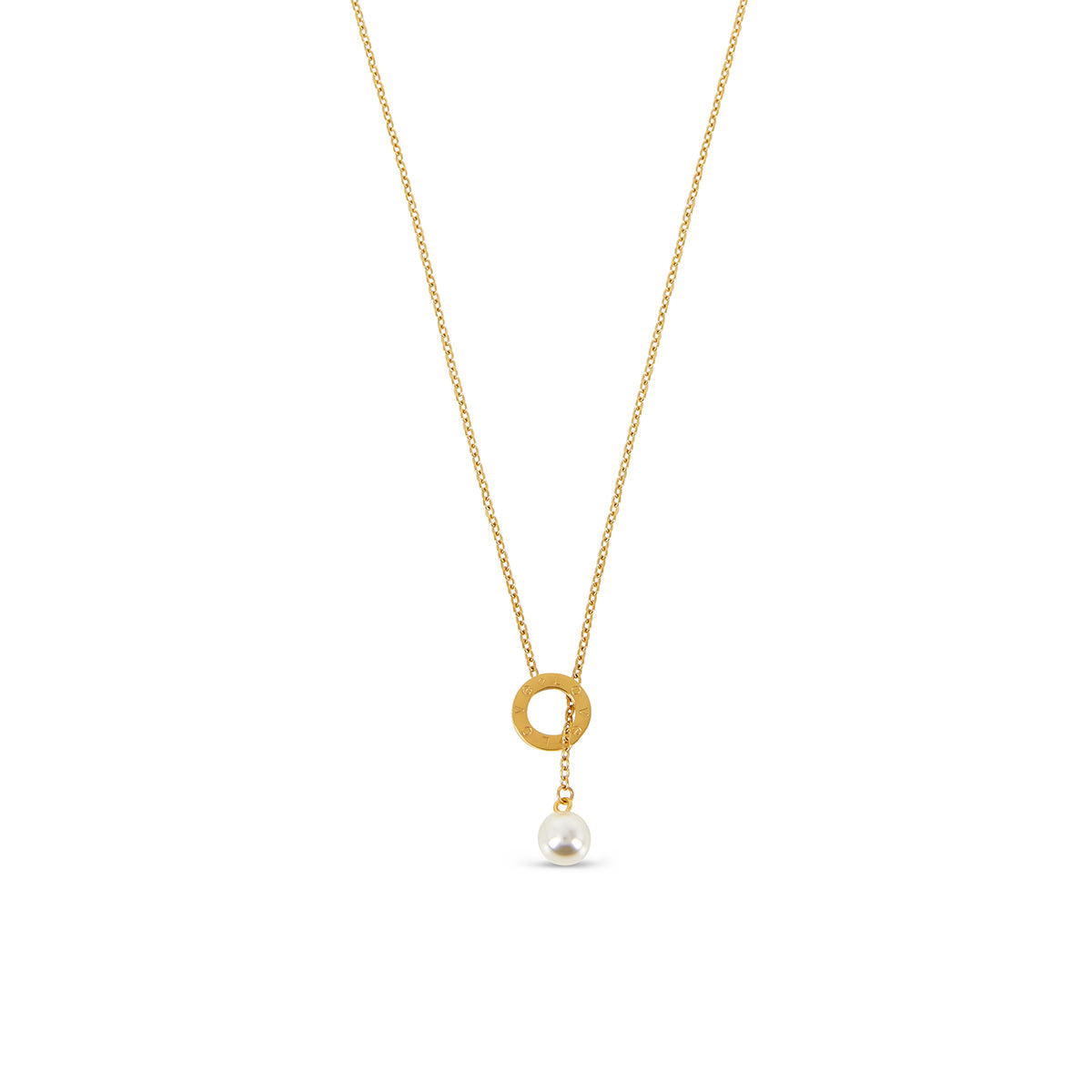 Pearl Thread Necklace - Gold