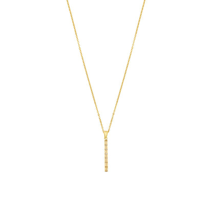 Stone Bar Pendant Necklace - Gold