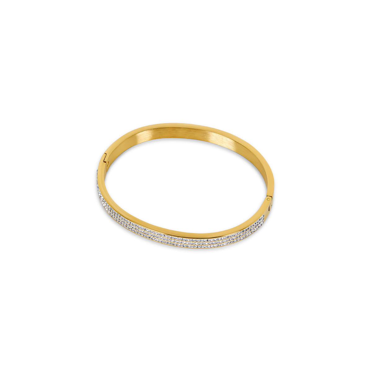 Luxuriöser Armreif mit Steinen - Gold