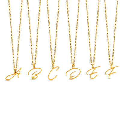 Scripture Initial Necklace - Gold