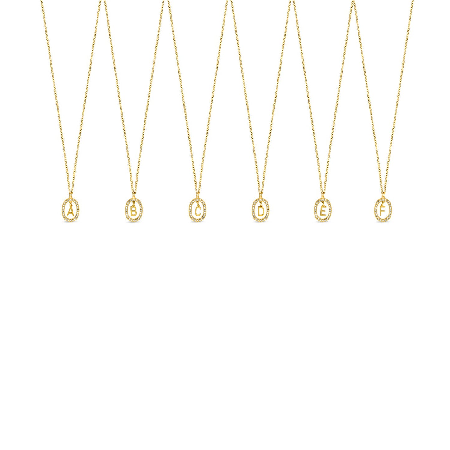 Chandelier Initial Necklace - Gold