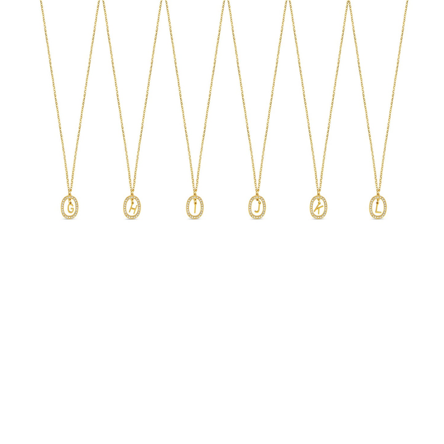 Chandelier Initial Necklace - Gold