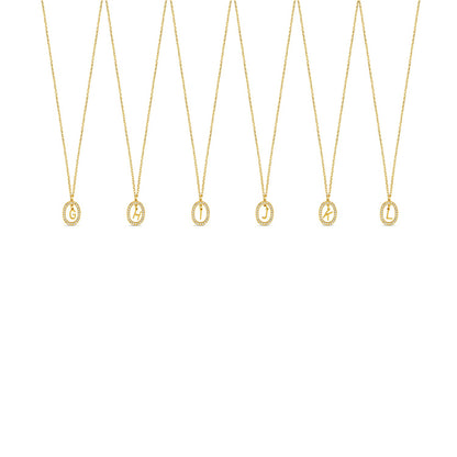 Chandelier Initial Necklace - Gold