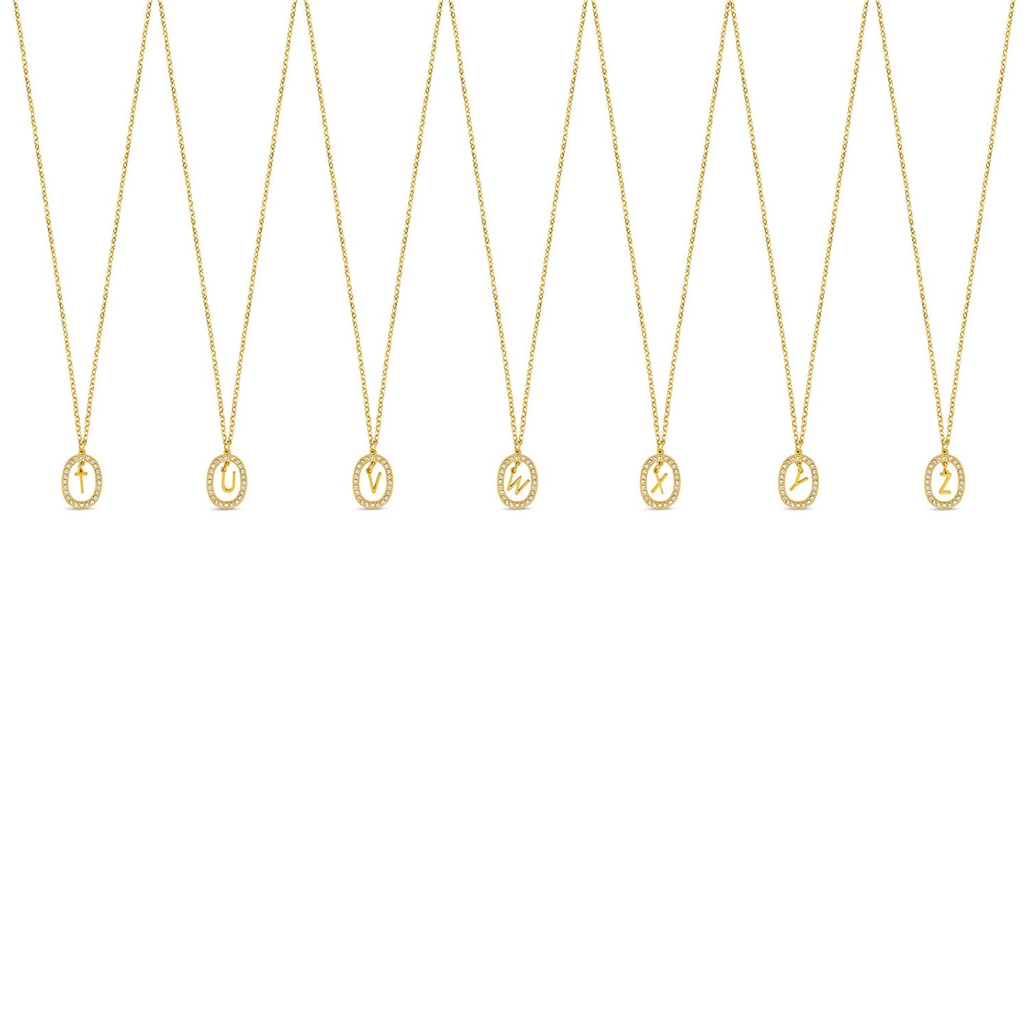 Chandelier Initial Necklace - Gold