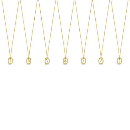Chandelier Initial Necklace - Gold