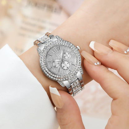 6 neue wunderschöne und modische silberne Quarzuhren für Damen + neues silbernes Schmuckset für Valentinstag, Ostern, Ramadan, Hochzeit, Geburtstagsfeier, Weihnachtshorror, Halloween, Geschenke für Freunde zum Fest des Fastenbrechens