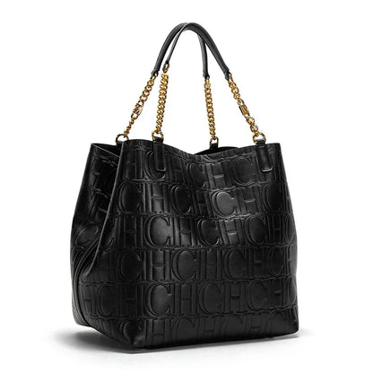 CH Ladies Tote Bag Versatile Superior Sense of Solid Colour Women's Large-capacity Tote Bag Simple Style Daily Fashion Style