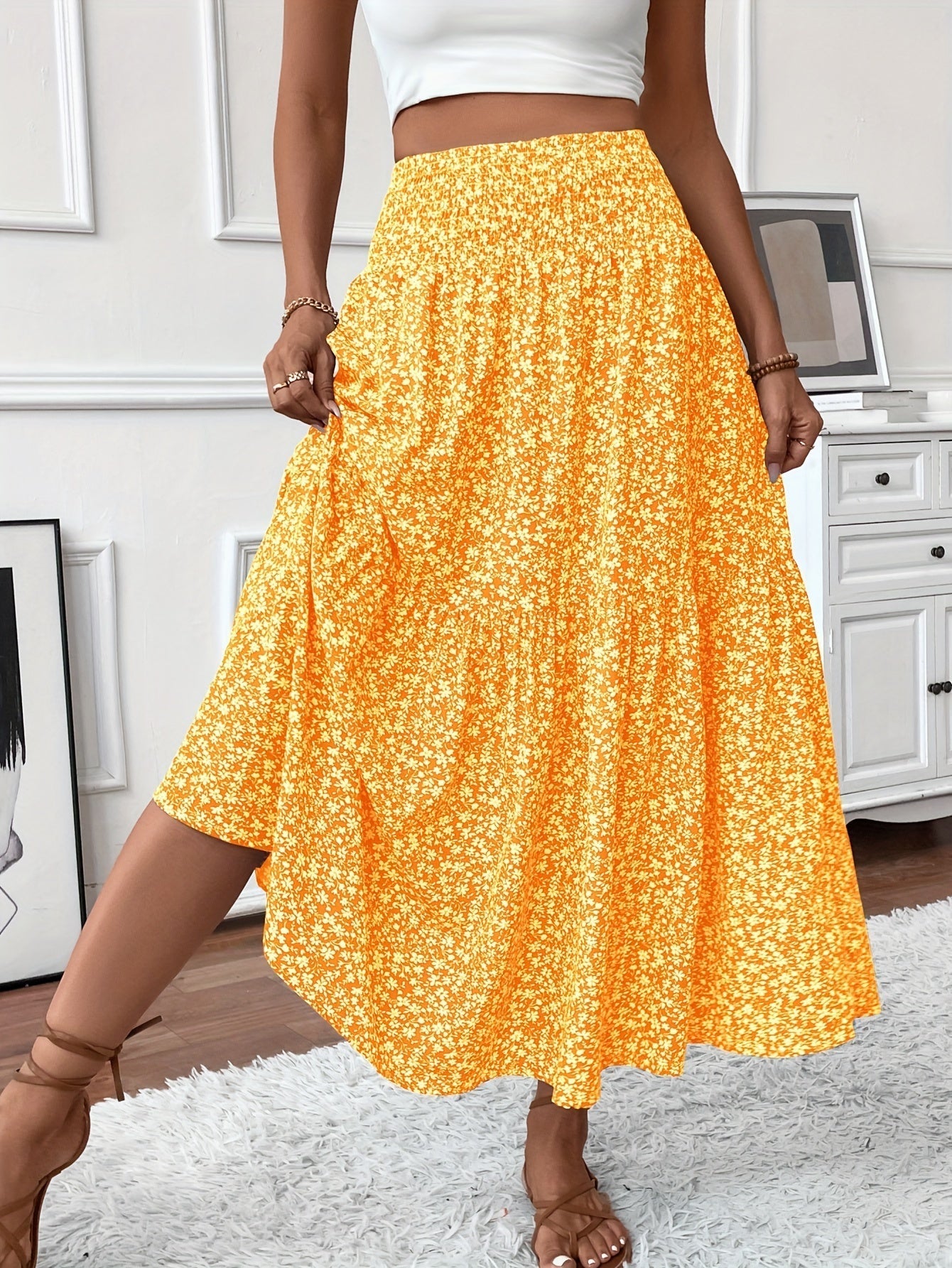 Elena Floral Print Ditsy Skirt