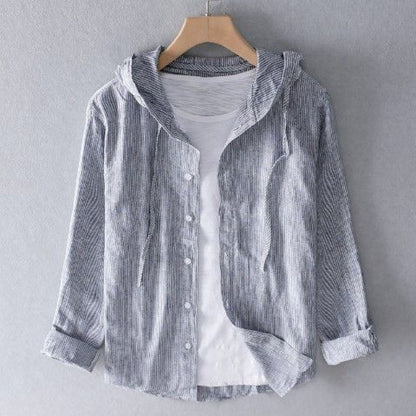 Nova Linen Pullover Hoodie